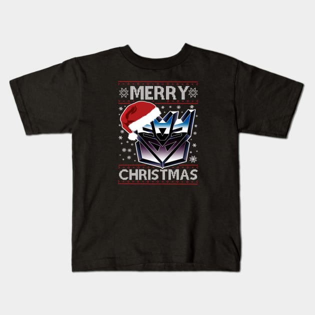 A Decepticon Merry Christmas Transformers Kids T-Shirt by Rebus28